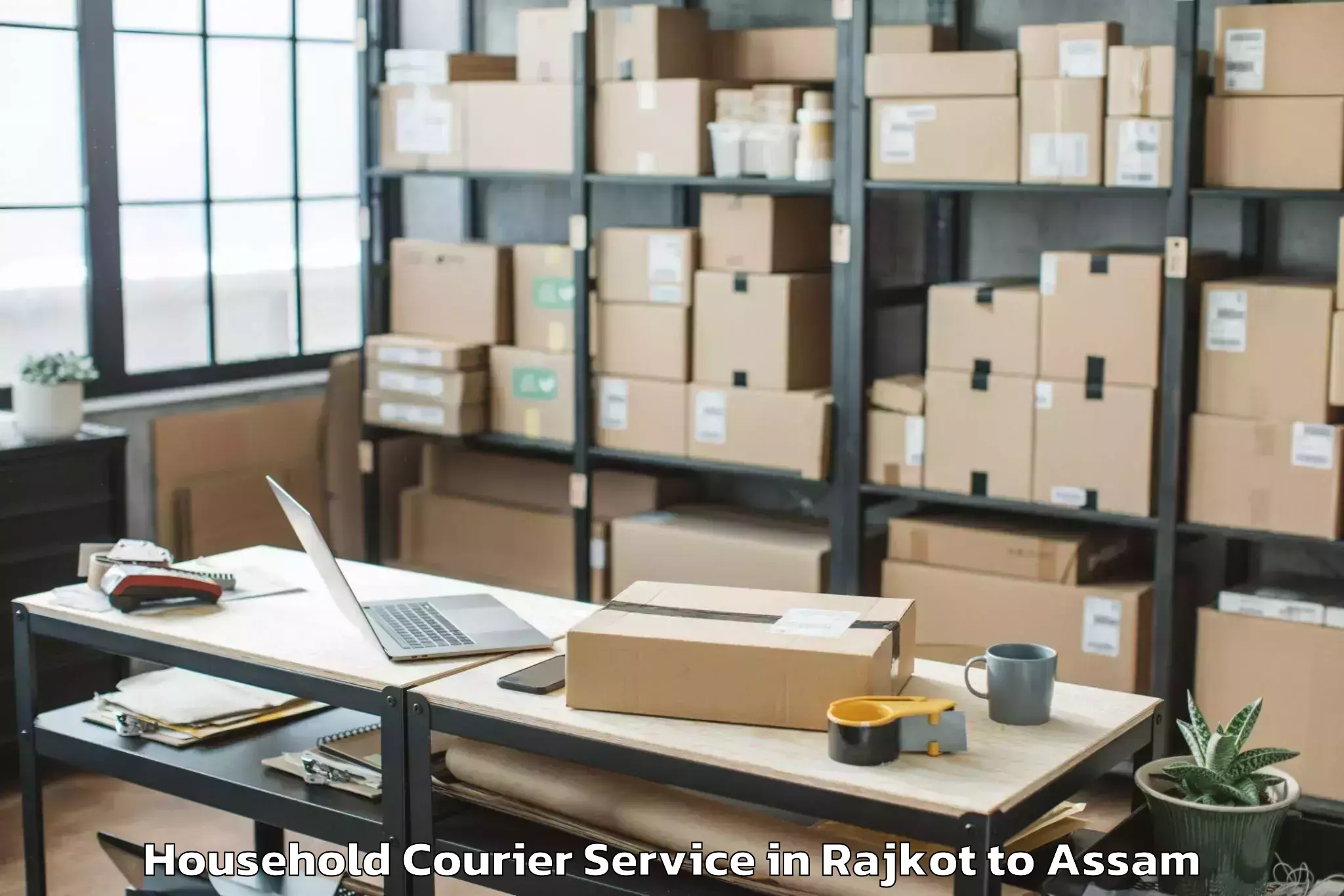 Rajkot to Tamulpur Household Courier Booking